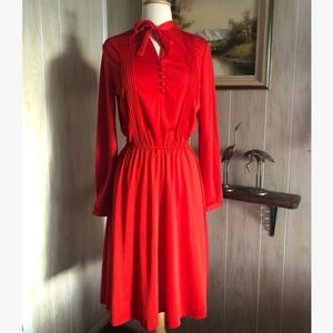 Vintage Red Western Dress
